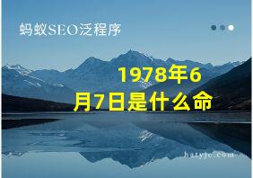 1978年6月7日是什么命