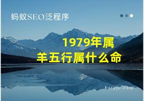 1979年属羊五行属什么命