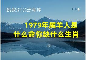 1979年属羊人是什么命你缺什么生肖