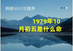 1979年10月初五是什么命