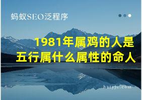 1981年属鸡的人是五行属什么属性的命人