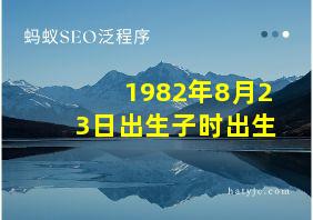 1982年8月23日出生子时出生