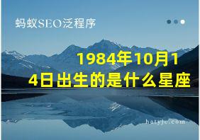 1984年10月14日出生的是什么星座