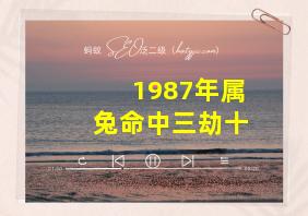 1987年属兔命中三劫十