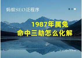 1987年属兔命中三劫怎么化解