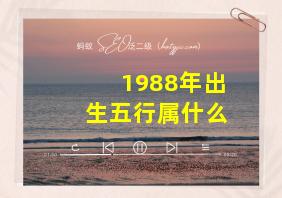 1988年出生五行属什么