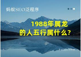 1988年属龙的人五行属什么?