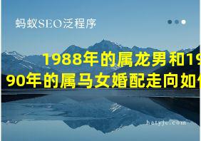 1988年的属龙男和1990年的属马女婚配走向如何