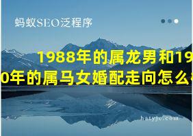 1988年的属龙男和1990年的属马女婚配走向怎么样