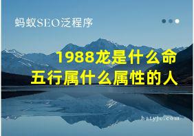 1988龙是什么命五行属什么属性的人