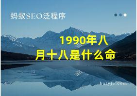 1990年八月十八是什么命