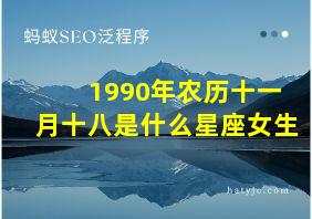 1990年农历十一月十八是什么星座女生