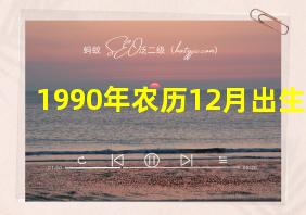 1990年农历12月出生