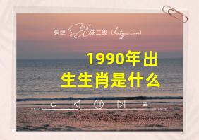 1990年出生生肖是什么