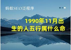 1990年11月出生的人五行属什么命