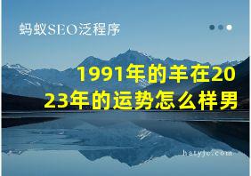 1991年的羊在2023年的运势怎么样男