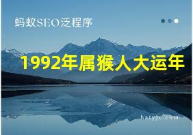 1992年属猴人大运年