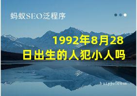 1992年8月28日出生的人犯小人吗