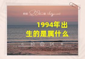 1994年出生的是属什么