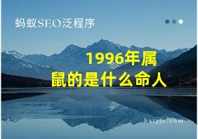 1996年属鼠的是什么命人