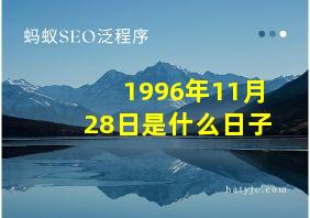 1996年11月28日是什么日子