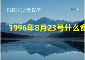 1996年8月23号什么命