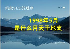 1998年5月是什么月天干地支