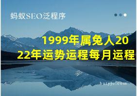 1999年属兔人2022年运势运程每月运程