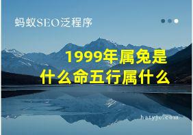 1999年属兔是什么命五行属什么