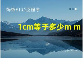 1cm等于多少m m