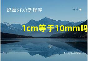 1cm等于10mm吗