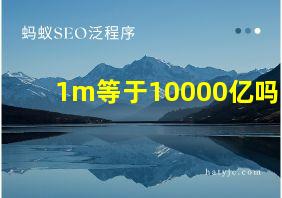 1m等于10000亿吗