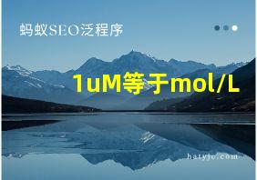 1uM等于mol/L