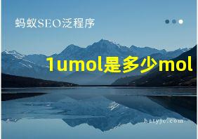 1umol是多少mol