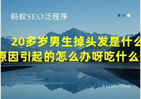 20多岁男生掉头发是什么原因引起的怎么办呀吃什么药