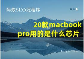 20款macbook pro用的是什么芯片