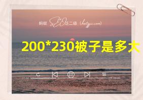 200*230被子是多大