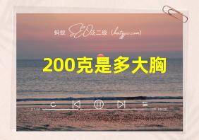 200克是多大胸