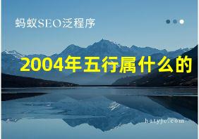 2004年五行属什么的