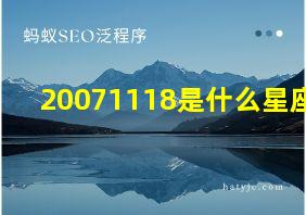 20071118是什么星座