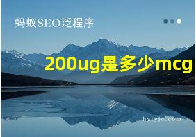 200ug是多少mcg