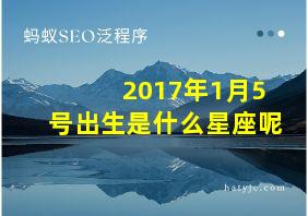 2017年1月5号出生是什么星座呢