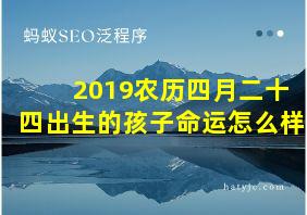 2019农历四月二十四出生的孩子命运怎么样