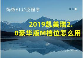 2019凯美瑞2.0豪华版M档位怎么用