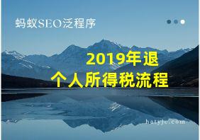 2019年退个人所得税流程