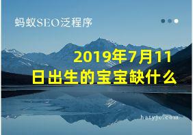 2019年7月11日出生的宝宝缺什么