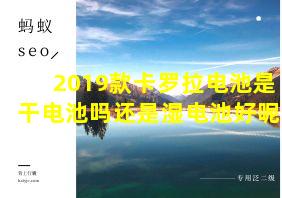 2019款卡罗拉电池是干电池吗还是湿电池好呢