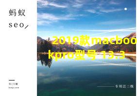 2019款macbookpro型号 13.3