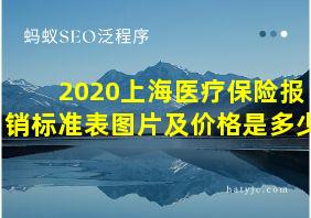 2020上海医疗保险报销标准表图片及价格是多少