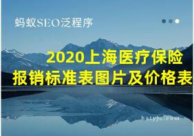 2020上海医疗保险报销标准表图片及价格表